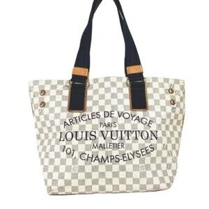 LOUIS VUITTON Damier Azur Plan Soleil Cabas PM Shoulder Bag